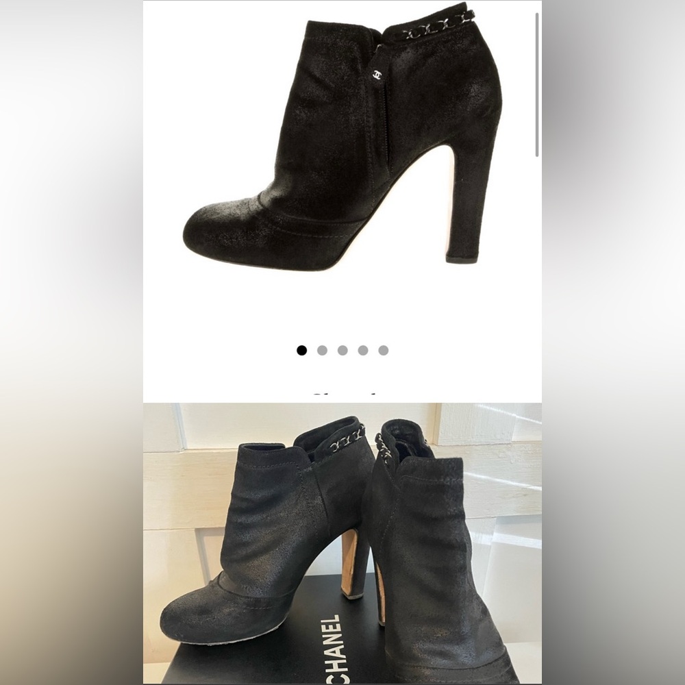 Chanel Vintage Booties - 2014 Interlocking CC and Chanel chain euro 41/10 women